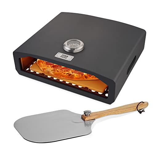 STAR PATIO Pizza Oven for Grill - Portable Grill Top Pizza Oven with Pizza Stone, Pizza Peel and Thermometer - Home Backyard Pizza Maker for Charcoal Grill, Gas Grill, PZB-002