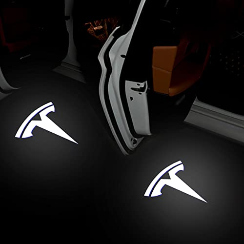 Carwiner Puddle Lights Compatible with Tesla Model 3/Y/S/X Ultra-Bright Easy-Plug Replacement LED Accessories 2 Pack