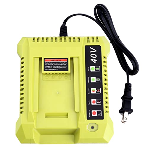 Epowon Fast Charger OP401 Replace for Ryobi 40V Battery Charger Lithium Battery OP4015 OP4026 OP4026A OP40261 OP4030 OP4040 OP4050 OP4050A OP4060 OP40601 Cordless Tools