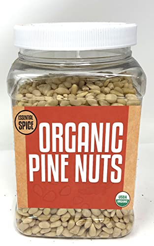 Essential Spice Organic Pine Nuts (Pignolias), 1 Lb