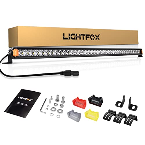 40 Inch LED Light Bar with DT Connector,Lightfox Single Row Spot Flood Beam 200W 25160LM Off-Road Light Bars, Grille Mount Driving Light LED Work Light for UTV ATV SUV Truck BoatIP68 Waterproof