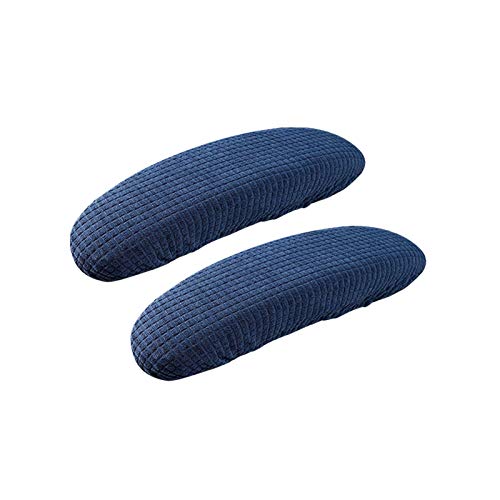 UMXOSM 1pair Office Chair Arm Pad Covers, Stretchable Washable Elastic Office Chair Armrest Slipcovers Covers(Navy Blue)