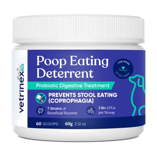 Vetrinex Labs (Coprophagia) Poop Eating Deterrent & Prevention, Stop Dogs from Eating Poop/Stool Treatment - Probiotics for Dogs, Cats and Puppies - Anti Poop - Forbid Dog Eating No Poop -(60 GMS)