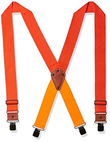 Dickies Men's Industrial Strength Suspenders, neon Orange, One Size