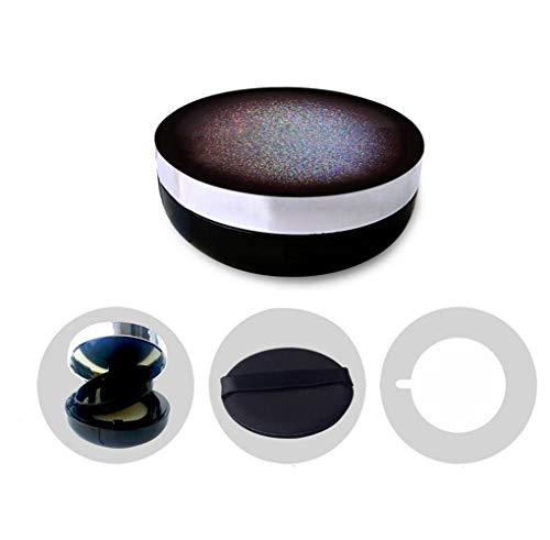 Black Empty Portable Air Cushion Puff Container Dressing Case Powder Puff Box With Sponge and Mirror for BB CC Liquid Foundation Cream