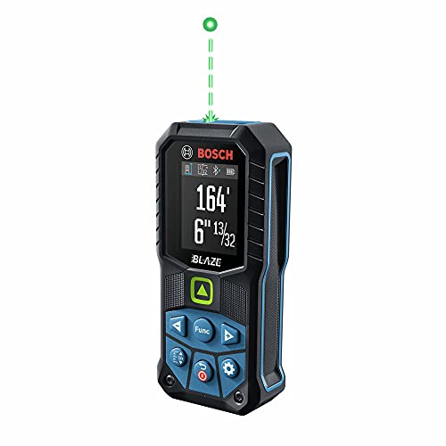 BOSCH GLM165-27CGL 165' Blaze Ergonomic Cordless Green Laser Measure w/Bluetooth
