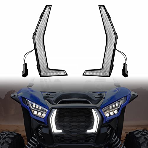SAUTVS LED Fang Lights for Teryx KRX 1000 20-22, Grille Accent Lights Front Signature Accent Light Grill Lamps Assembly for Kawasaki Teryx KRX 1000 2020 2021 2022 (2PCS)