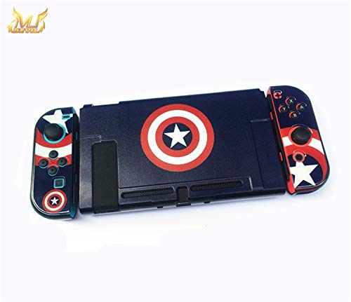 MUDEVIL Protective Case for Nintendo Switch | Captain America's Shield | Anti-Scratch Shockproof Slim Cover Case for Nitendo Switch and Joy-Con