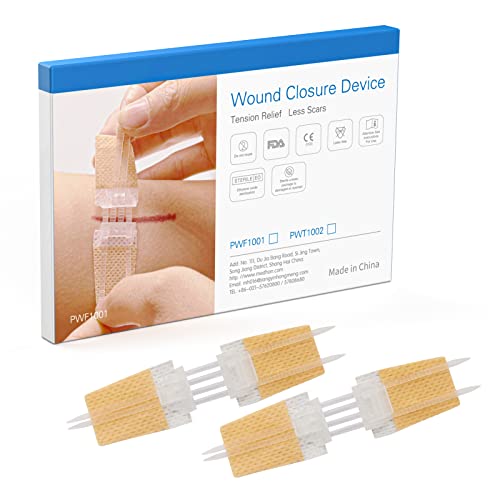 SEABIRD Zip Sutures Wound Closure Device, Emergency Laceration Kit, Bandages with Steri Strips Pack of 2, Painless Laceration Repair Without Stitches Wound Care & First Aid, Beige