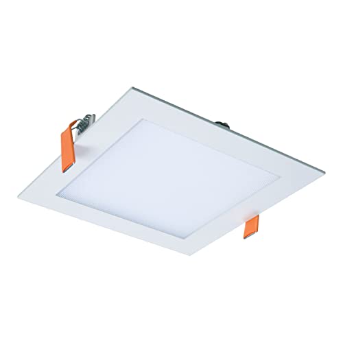 Halo 6 inch Square Recessed LED Ceiling & Shower Light  Canless Wafer Downlight 2700K/3000K/3500K/4000K/5000K Selectable White