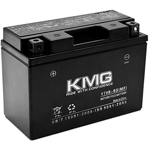 KMG YT9B-BS Battery Compatible with Yamaha YZF-R6 2001-2005 Sealed Maintenance Free 12V Battery High Performance SMF OEM Replacement Powersport Motorcycle ATV Scooter Snowmobile Watercraft