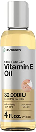 Vitamin E Oil For Skin 30,000 IU | 4 fl oz | 100% Pure Oils | Moisturizing Oil | Non-GMO, Vegetarian | Packaging May Vary | Coera by Horbaach