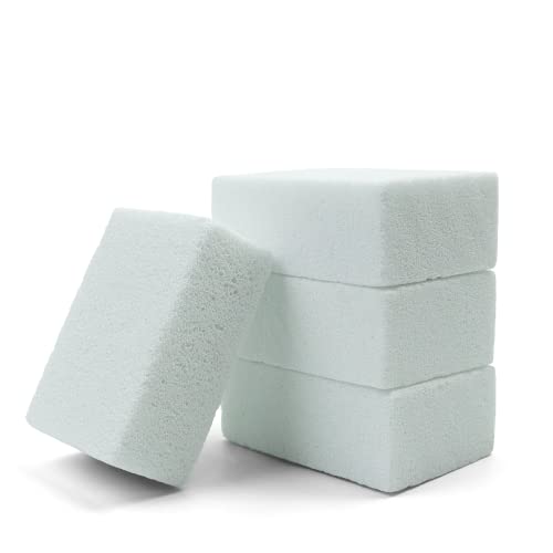 Non Scratch Grillstone Magic Blackstone Block Cleaner Clean Brick Stone Scraper for Removing StainsPool, Baking Steel,Oven, Flat Top Cookers, Utensils, Toilet, Hard Skin Callus Remover, 4 pack, White