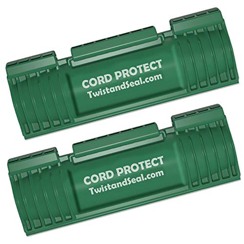 Twist and Seal Cord Protect (2 Pack) - Outdoor Extension Cord Safety Cover Connector and Weatherproof Electrical Protector  Green