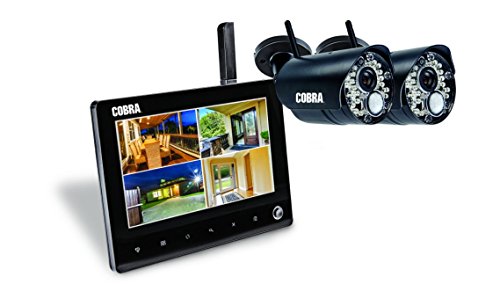 Cobra 4 Channel Wireless Surveillance System with 2 Cameras 7" Monitor 63842