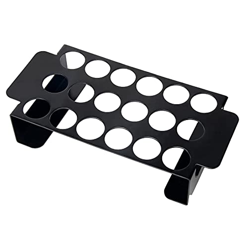 Anglekai 18 Hole Black Jalapeno Grill Rack for Chili, Stainless Steel Barbecue Chili Pepper Roasting Rack with Handle for Cooking Chili, Jalapeno Popper Rack for BBQ Smoker or Oven