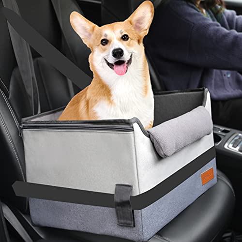 Gearking Dog Car Seat for Small Dogs,Portable Dog Booster seat for Small Pets Up to 25lbs,Pet Car Seat with Safety Tethers,for Front Seats and Back Seats