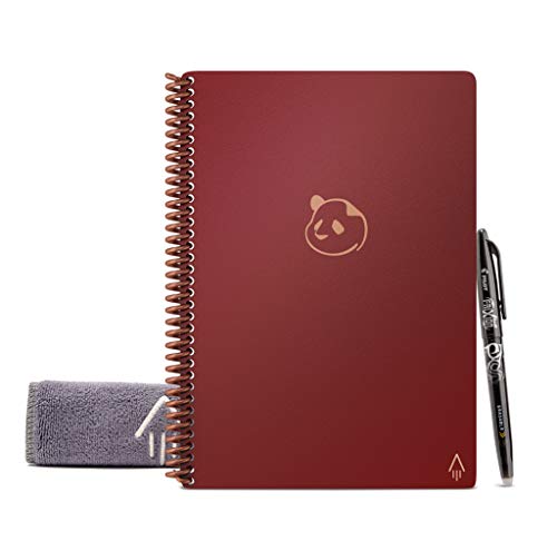 Rocketbook Smart Reusable Notebook, Executive Size Panda Planner with Daily, Weekly, & Monthly Pages, Scarlet Sky, (6" x 8.8")