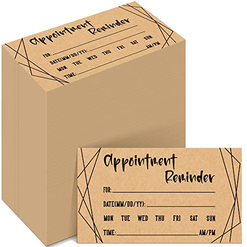 400 Pcs Appointment Cards Kraft Appointment Reminder Cards Bulk Client Appointment Cards for Business Dentist Therapist Doctor Hair Salon Nail Spa Grooming Restaurants Recall Service (Retro Style)