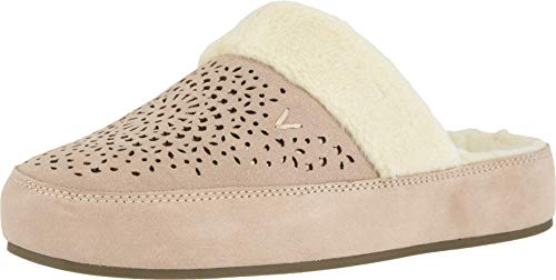 Vionic Women's Sublime Leona Mule Slipper - Ladies Comfortable House Slippers with Concealed Orthotic Arch Support Nude 6 Medium US