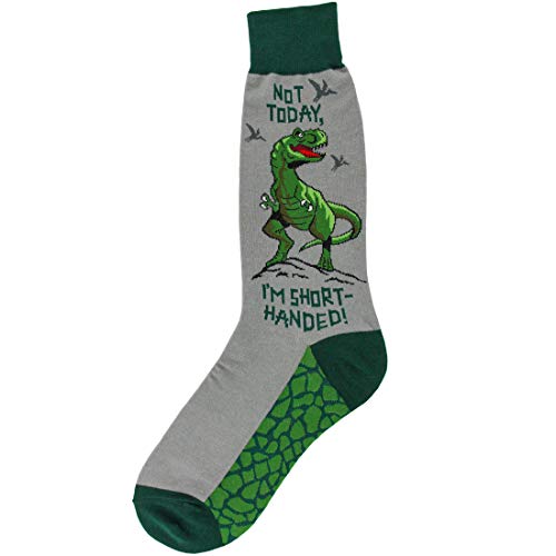 Foot Traffic Novelty Men's Socks, T-Rex Dino Socks