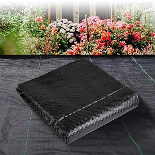 LGJIAOJIAO 4ftx50ft Weed Barrier Landscape Fabric Heavy DutyWeed Block Gardening Ground Cover Mat, Weed Control Garden Cloth Woven Geotextile Fabric for UnderlaymentCommercial Driveway Fabric