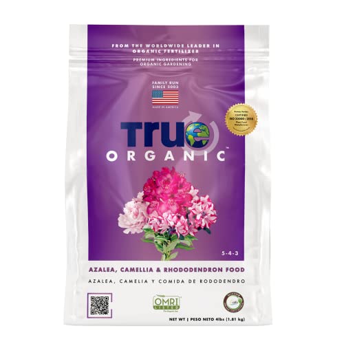 True Organic - Azalea, Camellia & Rhododendron Plant Food 4lbs - CDFA, OMRI, for Organic Gardening