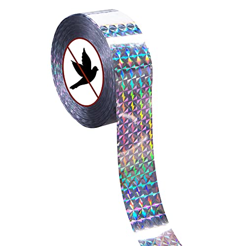 300 Foot Bird Scare Tape, Bird Flash Woodpecker Deterrent Bird Scare Ribbon Repellent Reflective Tape Keep Birds Away Outdoor