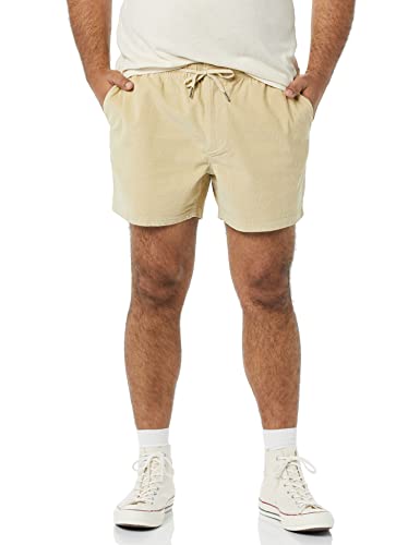 Goodthreads Men's 5" Cord Short, Light Khaki Brown, X-Large