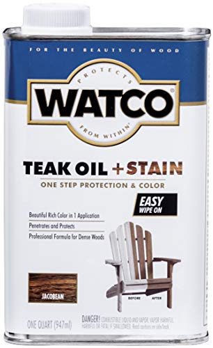 Watco 348747 Teak Oil Plus Stain, Quart, Jacobean, 32 Fl Oz