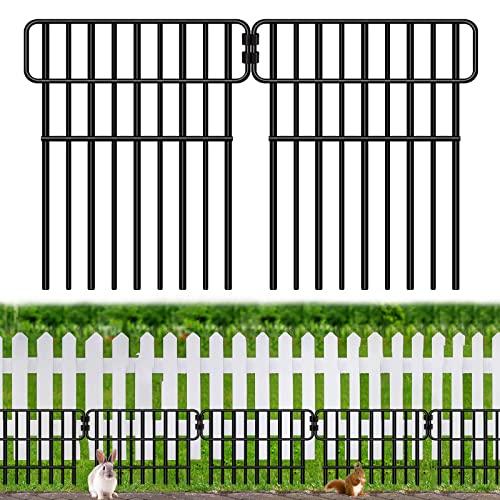 Xeeol 12 Pack Animal Barrier Fence, 13ft (L) x 17in (H) Decorative Garden Fencing Border for Yard, Rustproof Metal Wire No Dig Bottom Fence Panels for Dog and Rabbit, Outdoor Patio Decor