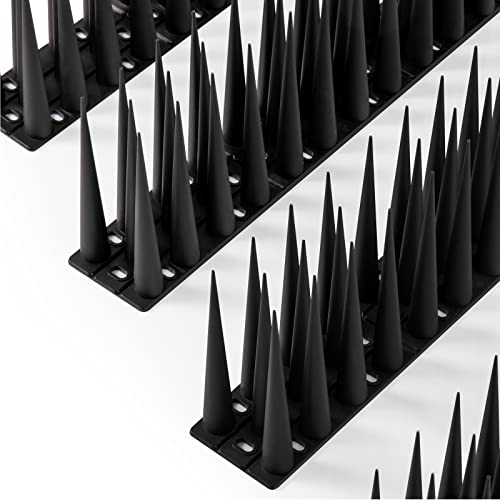 OFFO Bird Spikes Pigeon Outdoor Deterrent Spikes for Cat Keep Birds Raccoon Woodpecker Away Covers 8 Feet(244cm), Black