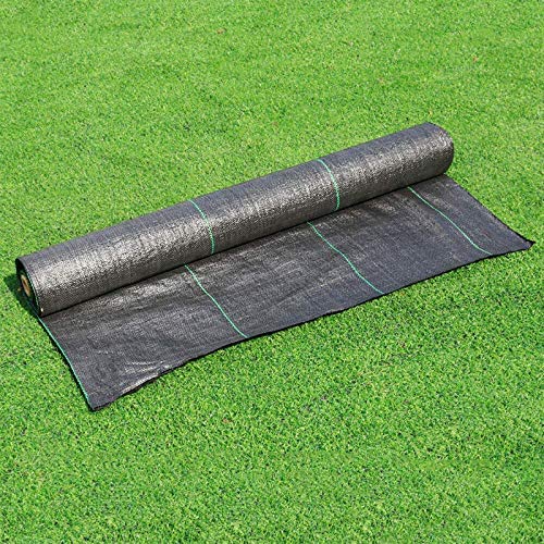 LITA Weed Barrier Control Fabric Ground Cover Membrane Garden Landscape Driveway Weed Block Nonwoven Heavy Duty 125gsm Black,3FT x 250FT