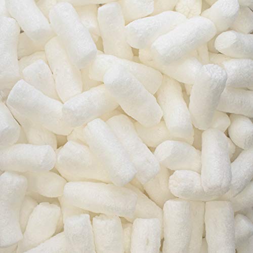 1 Cu Ft White Bio Tube Recycled Anti Static Packing Peanuts Popcorn Tube Shape Loose Fill | Magicwater Supply