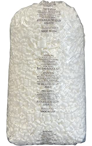 Bubblefast! Brand 3.5 cu. ft. (22.5 Gallons) Anti-Static Packing Peanuts Popcorn made from 100% Recycled Material (White)