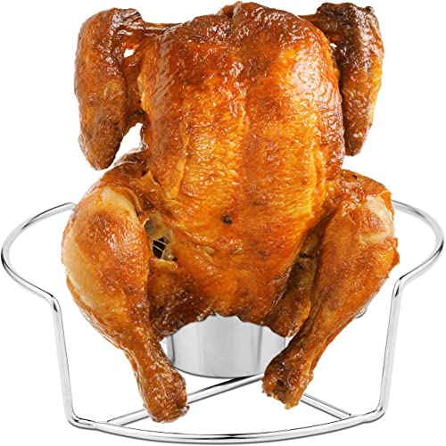 RTT 2 Pcs Beer Can Chicken Holder for Grill Oven and Smoker - Chicken Throne Whole Chicken Roaster for Crispy Skin and Moist Juicy Meat - Easy to Clean Beer Chicken Stand for Grill