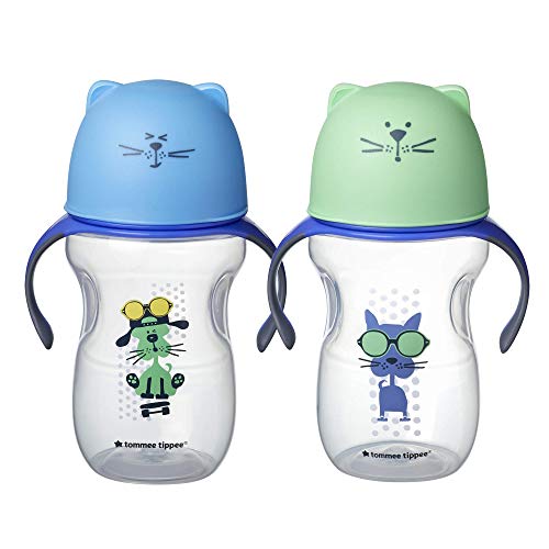 Tommee Tippee Natural Transition Soft Spout Sippy Cup, Boy  12+ Months, 2pk
