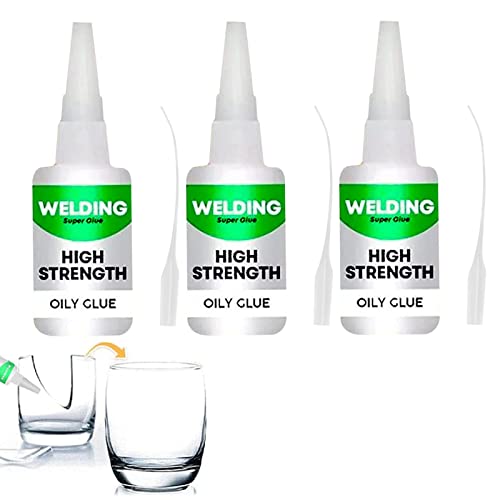 Welding High-Strength Oily Glue, Uniglue Universal Super Glue, Strong Plastic Glue Fast Repair and Curing for Metals, Plastics, Jade Etc (3pcs, 30g)