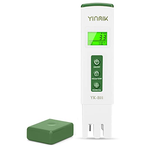 YINMIK Digital TDS Meter Accurate TDS EC Temp Tester with ATC Professional PPM Tester for Water Filter Monitoring and Hydroponic System with PPM500 & PPM700 Mode