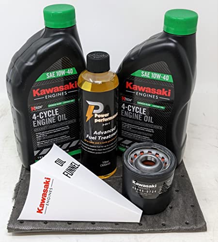 Kawasaki Genuine 49065-0724 Oil Change Kit w/Oil pad 10W-40 Oil and Fuel Treatment