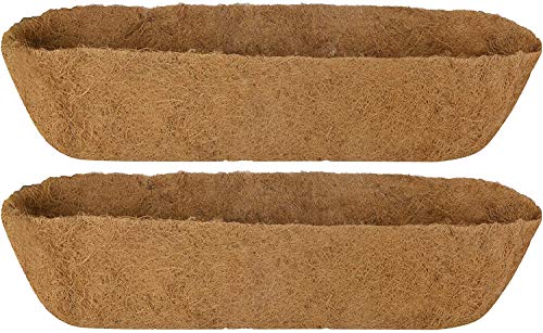 LHGARDEN 30 Inch Trough Coco Liner,Wall Planter Replacement Liners for Window Box(2 Pack)