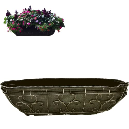 EZ Swap 30" Fabric Trough Coco Fiber Replacement Liner, 30 Inch Window Deck Basket Planter Coconut Liner Alternative, Use 3+ Seasons! Made in The USA!