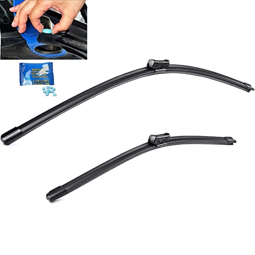 Factory Tesla Model 3 Model Y Windshield Wiper Blades 2017 2018 2019 2020 2021 2022 2023 26"/19" with 20 Pieces Car Windshield Concentrated Washer Tablets