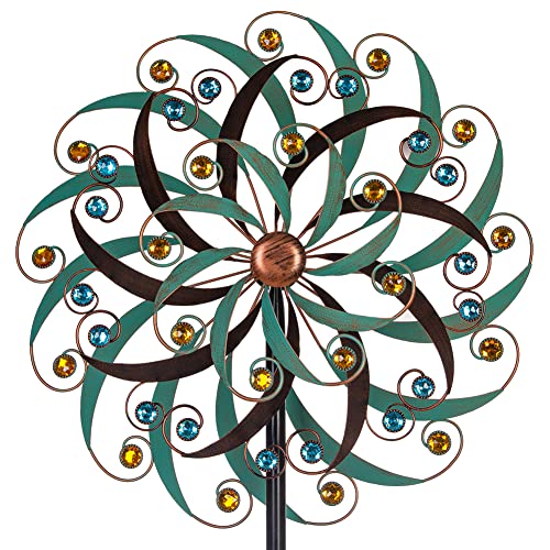 VEWOGARDEN 20" Dia Large Wind Spinner, Outdoor Metal Windmill Spinner - Yard Art Spinner Wind Catchers Sculpture for Patio, Lawn & Garden Decor