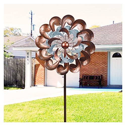 84 Inch Garden Metal Wind Spinner Gifts for Women Mom-Pinwheels Kinetic Art Windmill for Yard Lawn Patio& Garden Decor Outside