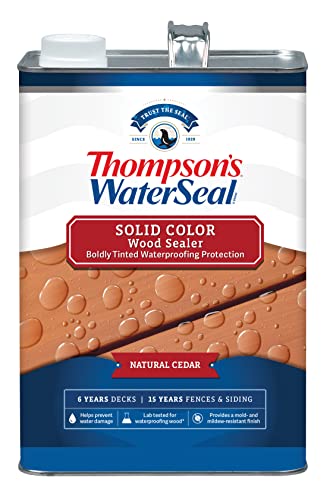 Thompson's Water Seal Thompson's WaterSeal Solid Color Wood Sealer, Natural Cedar, 1 Gallon