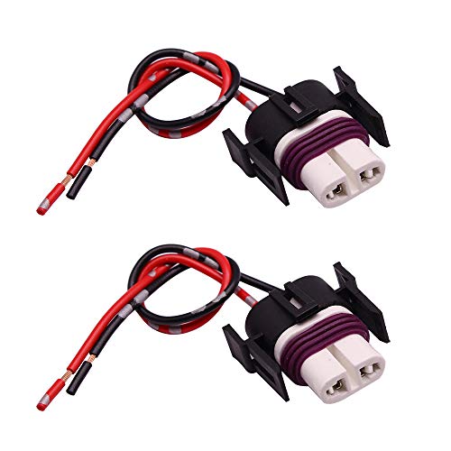HUIQIAODS H11 H8 H9 881 880 High Temperature Ceramic Wiring Female Plug Adapter Wire Harness Socket Connector for Headlight Fog Light 2PCs