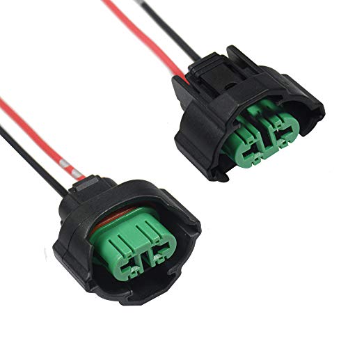 YUNPICAR H11 880 881 H8 Female Adapters Wiring Harness Sockets Wire Pigtails Connector for Headlights or Fog Lights Retrofit 2 Pack