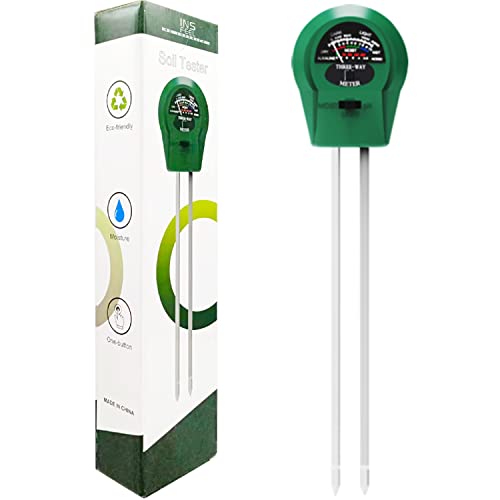 Soil Tester, Moisture pH Light Meter Probe Test Kit for Outdoor Indoor Gardening, Plant Hydrometer for Garden, Lawn, Home, Farm - 3 in 1, No Battery Needed (2023 Newest) (2023 Newest)