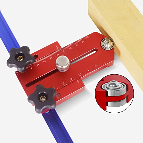 HFM Thin Rip Table Saw Jig Guide Making Repetitive Narrow Strip Cuts, Fit for 3/4" x 3/8" Miter Slots, Compatible with Most Router Tables, Band Saw